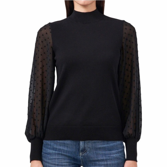 NWT Vince Camuto Ladies Clip Dot Sleeve Sweater - Picture 1 of 3